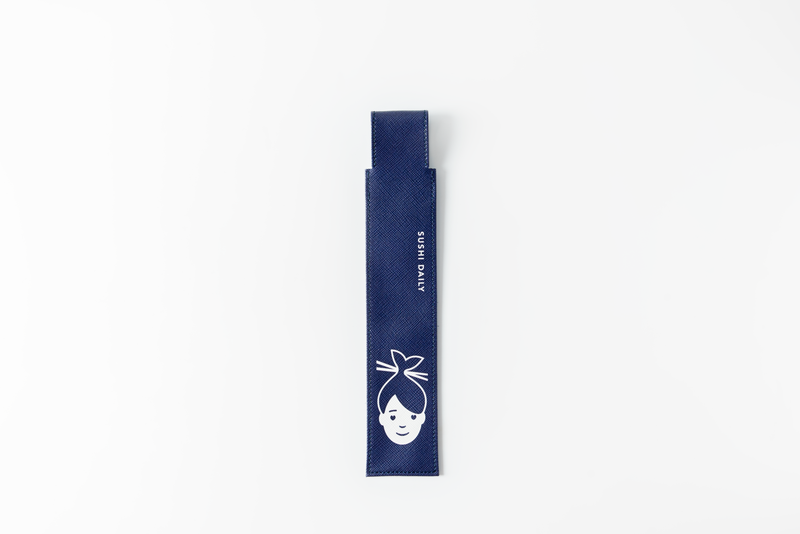 Marine Leather Sleeve & Chopsticks