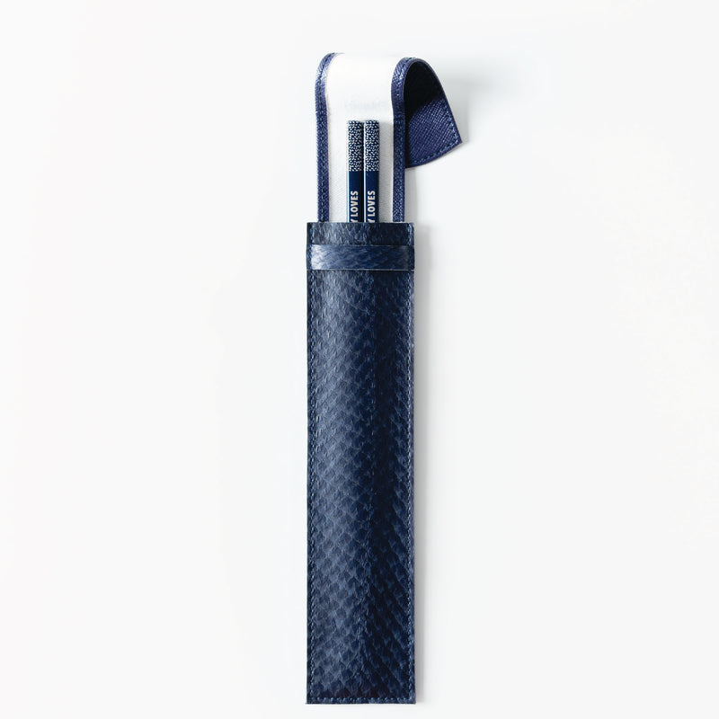 Marine Leather Sleeve & Chopsticks