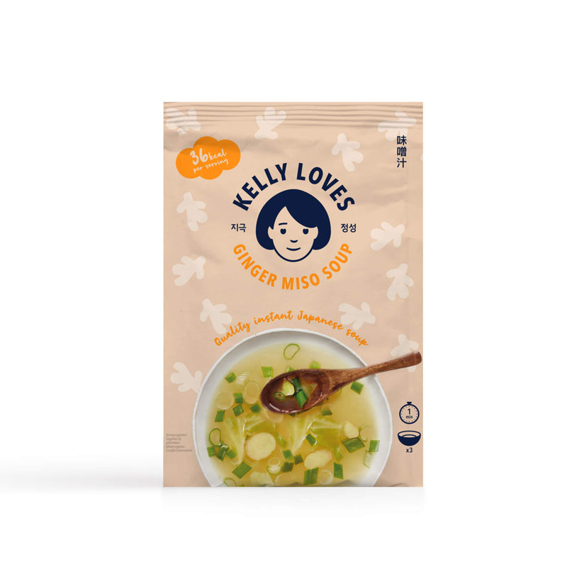 Kellyloves - Ginger Miso Soup Sachet containing three servings