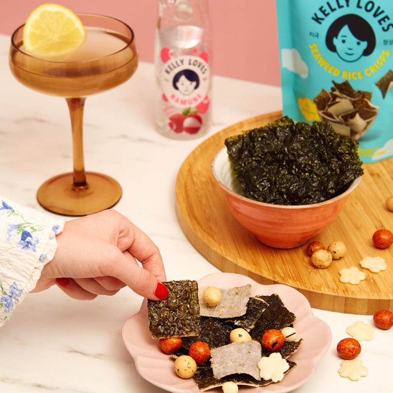 Kelly Loves Seaweed Rice Crisps on plate